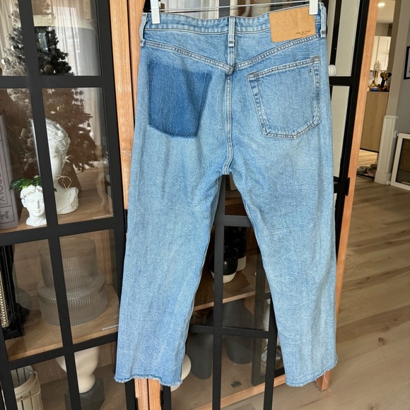 rag & bone maya high rise ankle straight jeans light wash raw hem - Picture 3 of 11